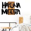 Elegáns dekoratív fa falkiegészítő, 77 x 3 x 58 cm | 100% fa (3 cm) és fém (1,5 mm) | Egyedülálló fekete-világos diófa bevonat, tökéletes otthoni dekorációhoz