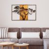Kézzel festett dekoratív fa falkiegészítő, 90 x 58 x 3 cm | 100% tömör fa (3 cm) és fém (1,5 mm) | Egyedi színváltozatok a stílusos lakberendezéshez