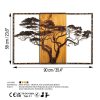 Kézzel festett dekoratív fa falkiegészítő, 90 x 58 x 3 cm | 100% tömör fa (3 cm) és fém (1,5 mm) | Egyedi színváltozatok a stílusos lakberendezéshez