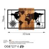 Elegáns dekoratív fa falkiegészítő, 70 x 121 cm | 100% valódi fa (3 cm) és fém (1,5 mm) | Egyedülálló dió-fekete kivitel, bármilyen térbe tökéletes