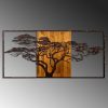 Kézzel festett dekoratív fa falkiegészítő, 147 x 70 x 3 cm | 100% tömör fa (3 cm) és fém (1,5 mm) | Egyedi dizájn természetes variációkkal