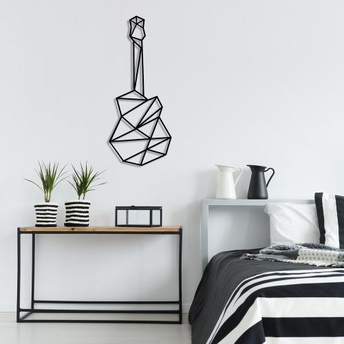 Stílusos fekete dekoratív fém falkiegészítő, 23 x 55 cm | 100% fém (1,5 mm vastag) | Egyszerű falra szerelés | Tökéletes a modern lakberendezéshez
