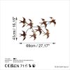 Kézzel festett dekoratív fém falkiegészítő, 69 x 41 x 7 cm | 100% fém, 1,5 mm vastag | Egyedi lakberendezési műalkotás, színváltozatok előfordulhatnak