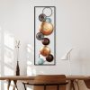 Kézzel festett dekoratív fém falkiegészítő, 32 x 90 x 4 cm | 100% fém, egyedi színváltozatok | Tökéletes a lakberendezés és a művészet szerelmeseinek