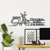 Stílusos fekete dekoratív fém falkiegészítő, 60 x 25 cm | 100% fém, 1,5 mm vastagság | Könnyű és modern design lakberendezéshez