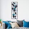 Kézzel festett dekoratív fém falkiegészítő, 32 x 90 x 4 cm | 100% fém, egyedi színváltozatok | Tökéletes a lakberendezés és a művészet szerelmeseinek
