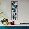 Kézzel festett dekoratív fém falkiegészítő, 32 x 90 x 4 cm | 100% fém, egyedi színváltozatok | Tökéletes a lakberendezés és a művészet szerelmeseinek