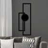Stílusos fekete dekoratív fém falkiegészítő, 32 x 85 cm | 100% fém, 1,5 mm vastag | Könnyen falra szerelhető, tökéletes a modern lakberendezéshez