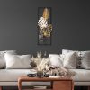 Kézzel festett dekoratív fém faltartozék, 32 x 90 cm, 100% fém (1,5 mm) | Egyedi dizájn, egyszerű falra szerelés | Tökéletes otthoni dekorációhoz