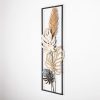 Kézzel festett dekoratív fém faltartozék, 32 x 90 cm, 100% fém (1,5 mm) | Egyedi dizájn, egyszerű falra szerelés | Tökéletes otthoni dekorációhoz