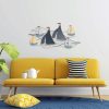 Kézzel festett dekoratív fém falkiegészítő, 123 x 60 cm | 100% fém, 1,5 mm vastag | Egyedi műalkotás lakberendezéshez, elegáns és stílusos design