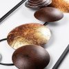 Kézzel festett dekoratív fém falkiegészítő (2 db), 32 x 92 x 4 cm | 100% fém, egyedi színváltozatok | Tökéletes otthoni dekorációhoz és művészeti megjelenítéshez