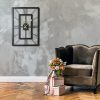 Elegáns fekete dekoratív fém falióra, 49 x 34,5 cm | 100% fém (2 mm) | Csendes mechanizmus, egyszerű fali rögzítés | Stílusos kiegészítő bármilyen helyhez