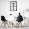 Elegáns fekete dekoratív fém falióra, 49 x 34,5 cm | 100% fém (2 mm) | Csendes mechanizmus, egyszerű fali rögzítés | Stílusos kiegészítő bármilyen helyhez