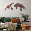 Kézzel festett dekoratív fém falkiegészítő, 150 cm x 59 cm | 100% fém, 1,5 mm vastag | Egyedülálló műalkotás lakberendezéshez, stílusos és tartós