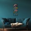 Kézzel festett dekoratív fém falkiegészítő, 32 x 90 cm | 100% fém, 1,5 mm vastag | Egyedi design, tökéletes otthoni dekorációhoz és művészeti megjelenítéshez