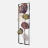 Kézzel festett dekoratív fém falkiegészítő, 32 x 90 cm | 100% fém, 1,5 mm vastag | Egyedi design, tökéletes otthoni dekorációhoz és művészeti megjelenítéshez