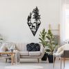 Stílusos fekete dekoratív fém fali kiegészítő, 39 x 85 cm | 100% fém, 1,5 mm vastagság | Tökéletes modern lakberendezéshez és irodai helyiségekhez
