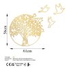 Elegáns arany dekoratív fém fali kiegészítő, 61 x 56 cm | 100% fém (1,5 mm vastag) | Egyszerű falra szerelhető kialakítás a stílusos lakberendezéshez
