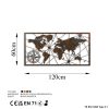 Kézzel festett dekoratív fém falkiegészítő, 120 x 60 cm | 100% fém, 1,5 mm vastag | Egyedülálló műalkotás lakberendezéshez, stílusos és tartós