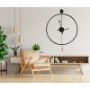 Elegáns fekete dekoratív fém falióra, 58 x 80 x 7 cm | 100% fém, 2,5 kg | Stílusos óra modern lakberendezéshez és irodai helyiségekhez