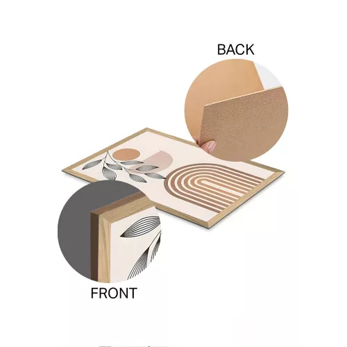 Fără ramă pictură Decorativ set (3 buc.), 33 x 48 cm | 100% MDF, UV imprimat | stilat tablou de perete modern pentru locuință și de birou pentru decor