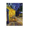 Vincent Van Gogh kávézó éjszakai terasz Vászonfestmény, 70 x 100 cm | 50% poliészter/50% pamut, 100% fa keret | Lenyűgöző falfestmény otthoni dekorációhoz