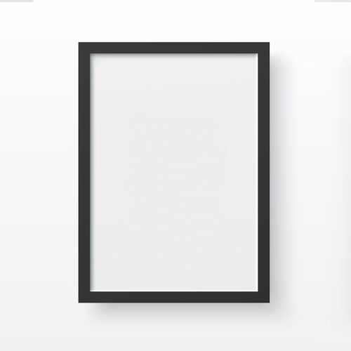 Stílusos A3-as keret, fekete, 100% MDF és műanyag (2 cm vastag) | Falra szerelhető kivitel | Tökéletes otthoni vagy irodai dekorációhoz, elegáns megjelenítési megoldás