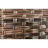 Asztal barna rattan borítással üveglappal 90*150*74 cm-es