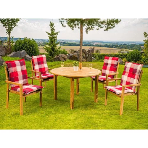 Naxos Savoy párna székre 105*49*6 cm-es piros kockás