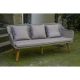 Modern 173 cm széles technorattan 3 üléses sofa Largo