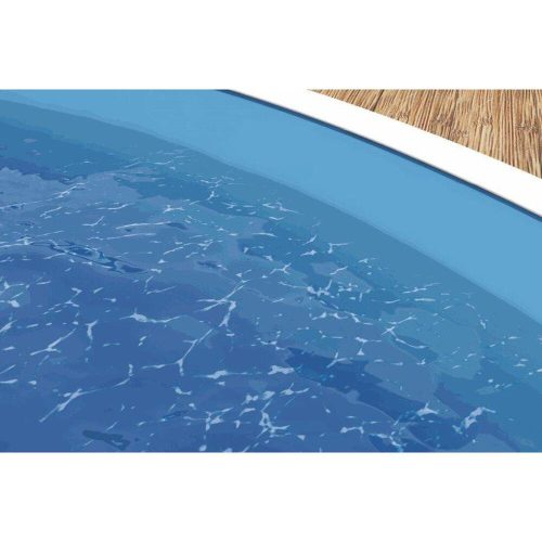 Medence fólia Lagoon 0,4 mm vastag átfedéssel a 7,3 x 3,7 x 1,2 m-es medencéhez