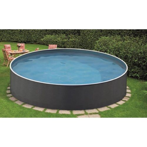 Azuro Rattan 4,6 m átmérőjű 1,2 m mély medence Lagoon kék fóliával, szkimmer kiképzéssel