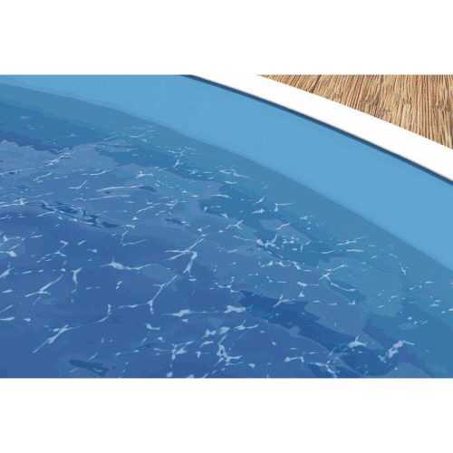 Medence fólia Blue liner 0,8 mm vastag átfedéssel a 3,2 x 6,0 x 1,5 m-es medencéhez
