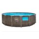 Swing Elite fonott hatású dupla Rattan fémvázas ablakos medence 4.88 x 1.22 méter
