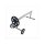 Tekercselő, mobil inox lábbal O 82mm, 3,4 - 4,7m-ig