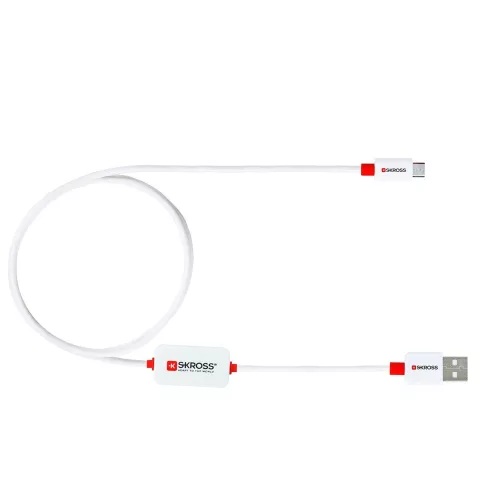SKROSS USB kábel, töltő, szinkron, alarm (microUSB)