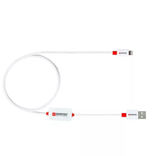 SKROSS USB kábel, töltő, szinkron, alarm (lightning) 1m