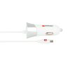 SKROSS USB töltő, autós, szivargyújtó (microUSB, USB-A)