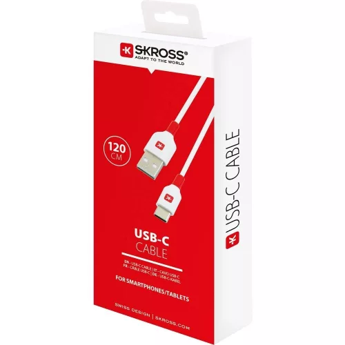 SKROSS USB kábel, töltő, szinkron (USB-C) 1,2m