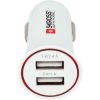 SKROSS USB töltő, autós, szivargyújtó (2x USB-A, 1A/2,4A)