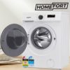 HOMEFORT HME17121UW Elöltöltős mosógép D energiaosztály,  7 kg,  Keskeny mélység,  1200 fordulat/perc,  Centrifugálási zajszint: 80 dB ,  Inverter motor nélkül,  Gőzfunkció nélkül