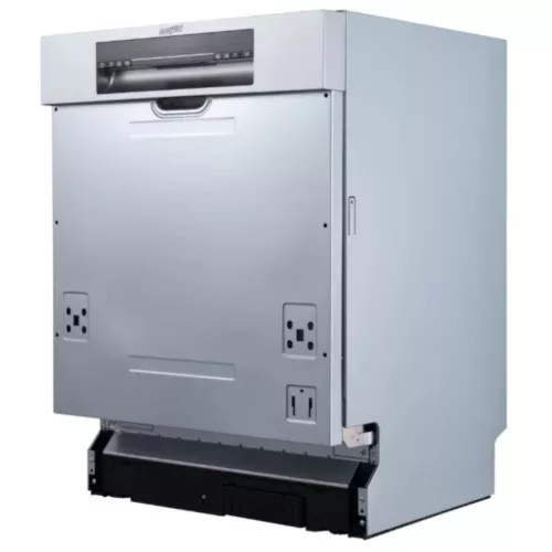 HOMEFORT HMGF0661DS Beépíthető mosogatógép, bútorlap nélkül, 14 teríték, 10.5 L fogyasztás, 7 program, 47 dB zajszint, D energiaosztály, Felső evőeszköztartó, 60 cm, Digit. kijelző, Automata ajtónyitással