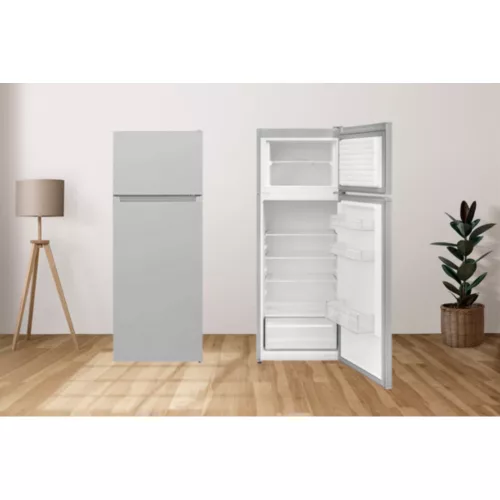 HOMEFORT HHSF2212S Felülfagyasztós hűtőszekrény E Energiaosztály, Hűtő: 171L, Fagyasztó: 42L, Nofrost nélkül, Zajszint: 41 dB, Szél: 54 cm, Mag: 145 cm, Mély: 57 cm, Digitális kijelző nélkül