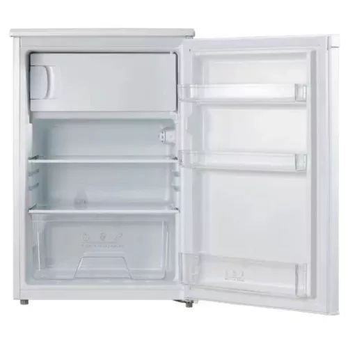 HOMEFORT HHSEF113W Egyajtós hűtőszekrény fagyasztóval E Energiaosztály, Hűtő: 97L, Fagyasztó: 16L, Nofrost nélkül, Zajszint: 39 dB, Szél: 55.3 cm, Mag: 87.5 cm, Mély: 57.4 cm, Digitális kijelző nélkül