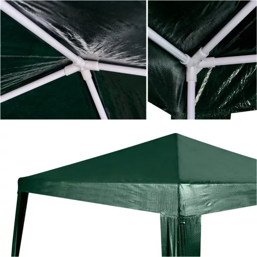 Kerti pavilon, kereskedelmi rendezvénysátor, zöld pavilon 2,5 x 2,5 m