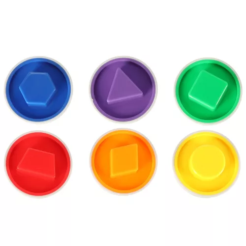 Educativ puzzle sortator, articol și culori accesoriu, 6 piese