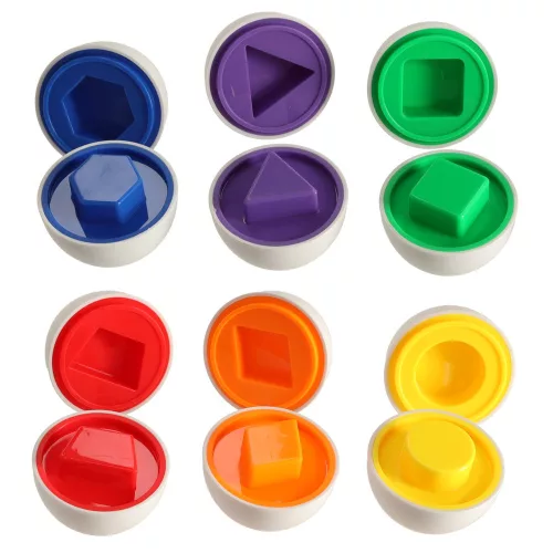 Educativ puzzle sortator, articol și culori accesoriu, 6 piese