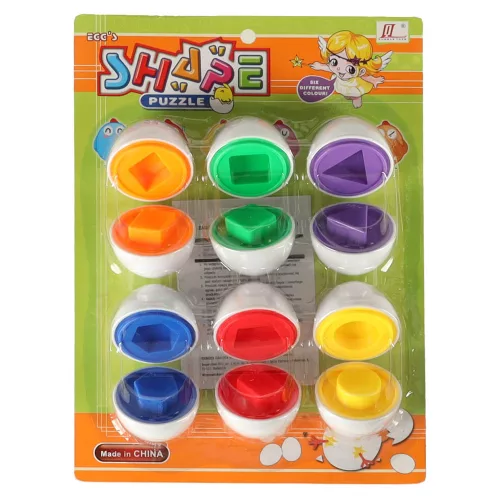 Educativ puzzle sortator, articol și culori accesoriu, 6 piese