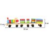 Fa szortírozó ügyességi puzzle vonat mozdony + vagonok 30cm